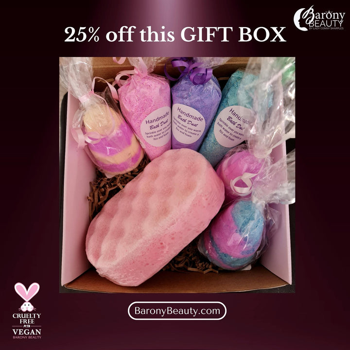 Bath time gift box with Soap Sponge